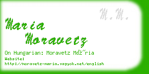 maria moravetz business card